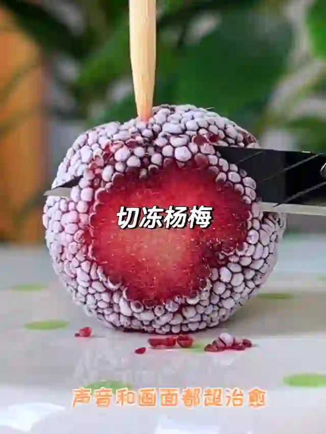 一碗纯 jio 工杨梅圆子冰，酸甜冰爽太过瘾